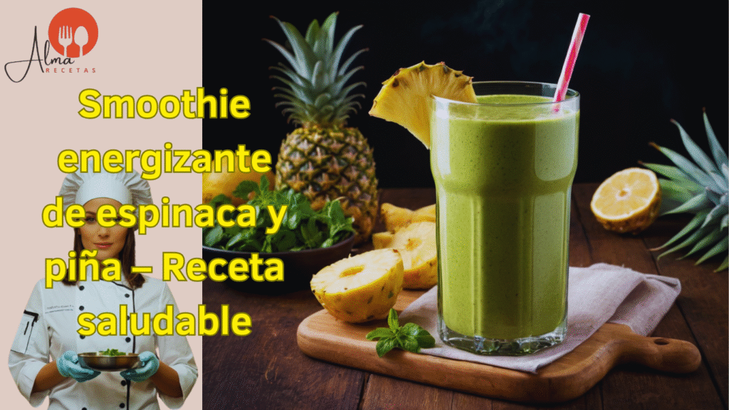 Smoothie energizante de espinaca y piña – Receta saludable