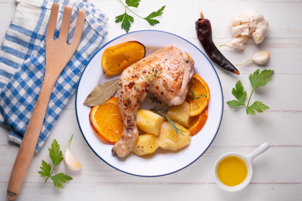 receta de pollo al horno con patatas fácil